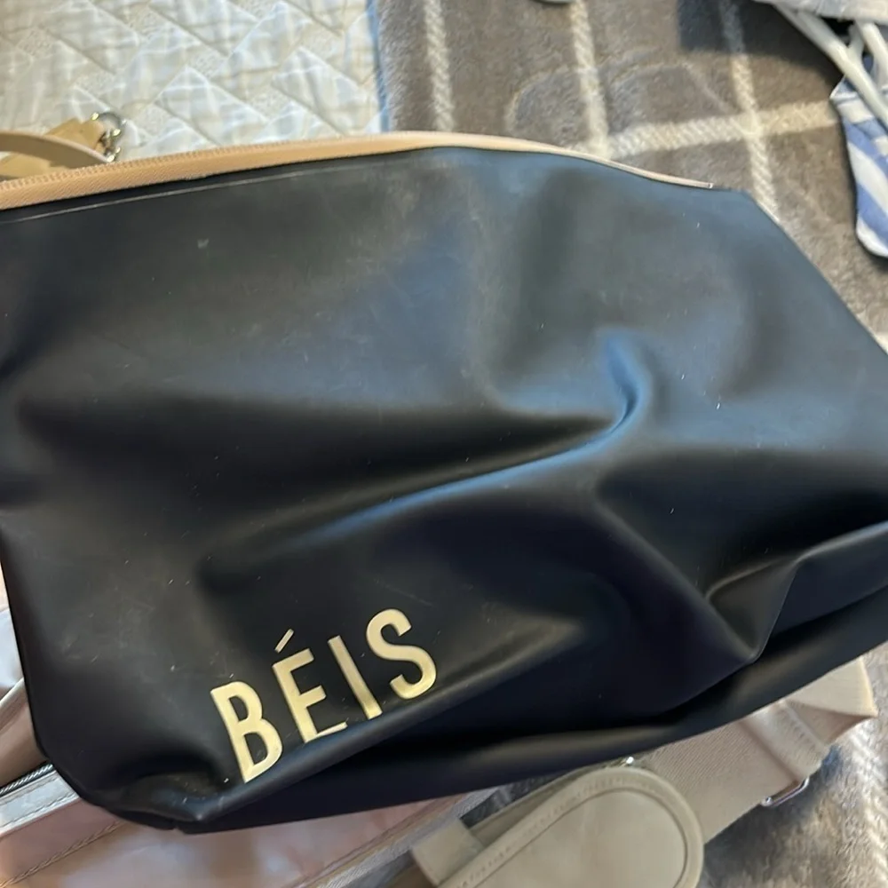 Beis Tan Leather Diaper Bag